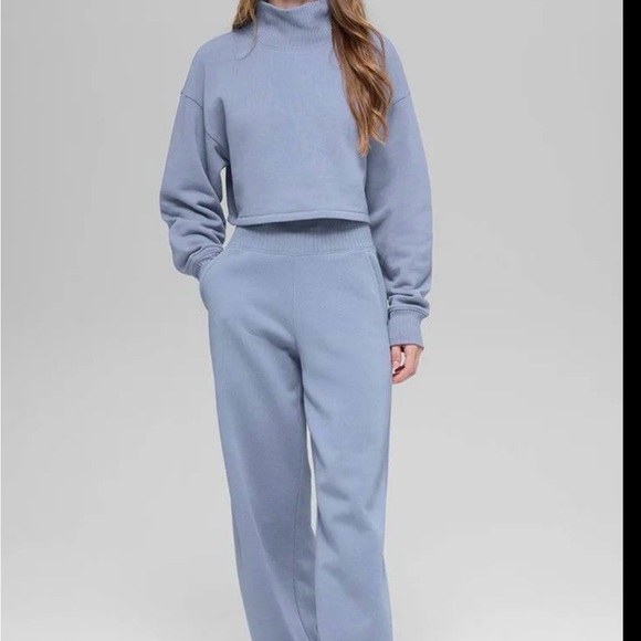 ALO Yoga winter frost Serenity  Knit wide leg sweat pants XS - Picture 2 of 12